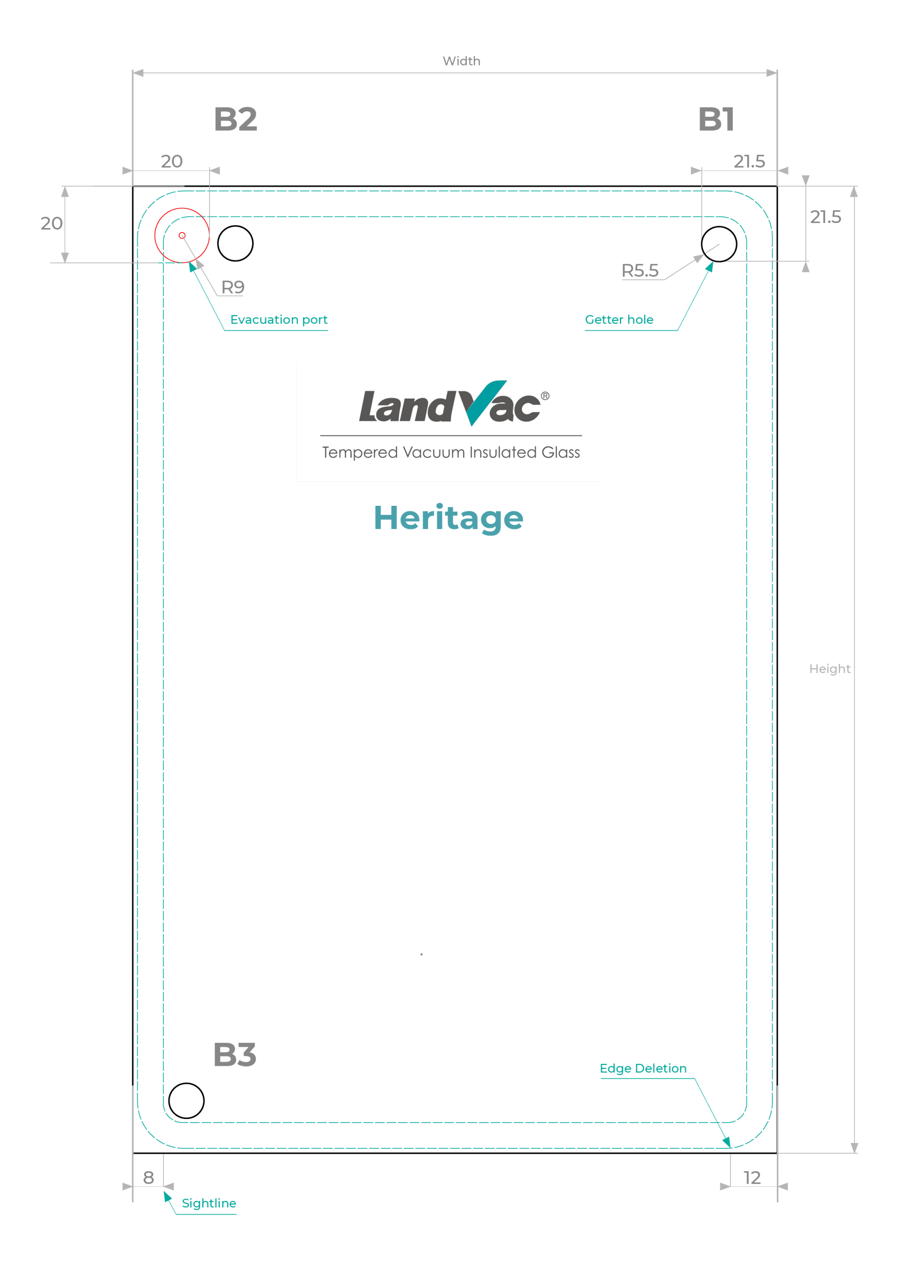 8.3mm vacuum glazing with a 0.4 U-Value