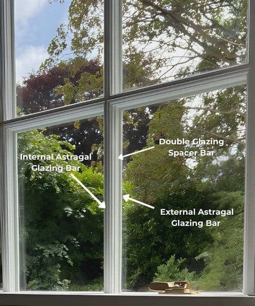 What are timber glazing bars in wooden windows? Lear what an astragal bar is and a spacer bar.