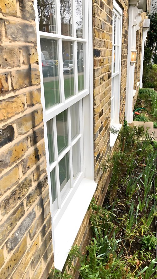 Timber Putty Effect Glazing Bars for Conservation Areas Georgian Style Wooden Sash Window with Timber Putty Effect Glazing Bars for Conservation Areas