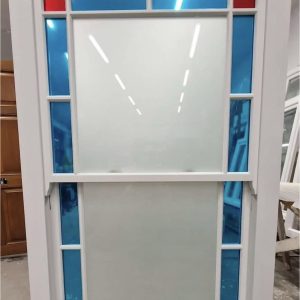 Sash Window with Margin Glazing Bars and Coloured Glass